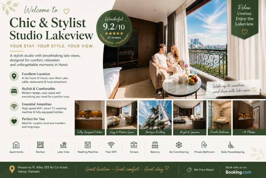 Chic & Stylist Studio Lakeview – Hanoi